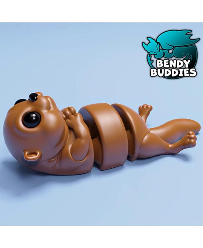 Nibbles Cute Otter / Wild Animal Articulated / Print-in-Place Aquatic Creature / Mustelidae Beast