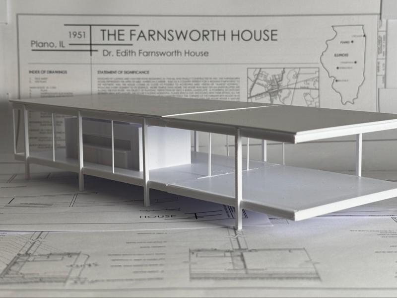 Farnsworth House - 1:100 - architectural model