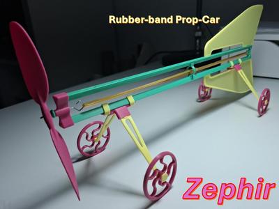 Wind-up Prop-car "Zephir"