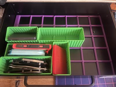 Gridfinity 3x5 insert for 13in under desk drawer