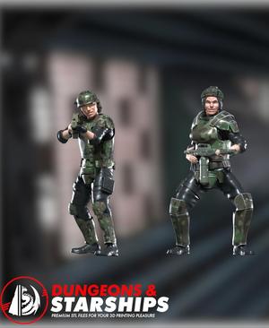 Colonial Marine - Pose 1 - Aliens