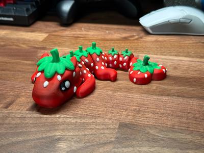 Baby Strawberry Valentine Articulated Dragon 
