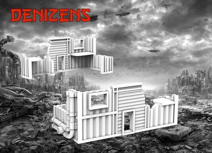 Denizens 8mm Pocket Wargame Large Building No5 - Wargames