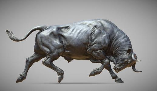 Bull attack - 3D Sculpting - High Poly