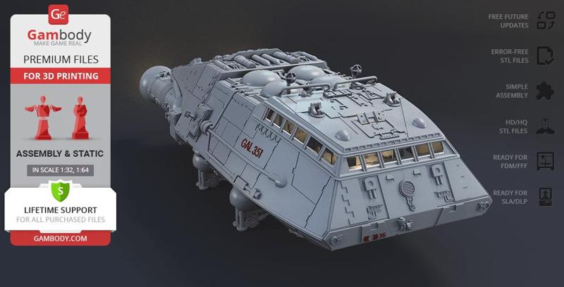 Shuttle Battlestar Galactica 3D Printing Model | Assembly