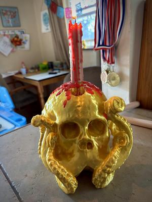 Octo Skull Candle Holder