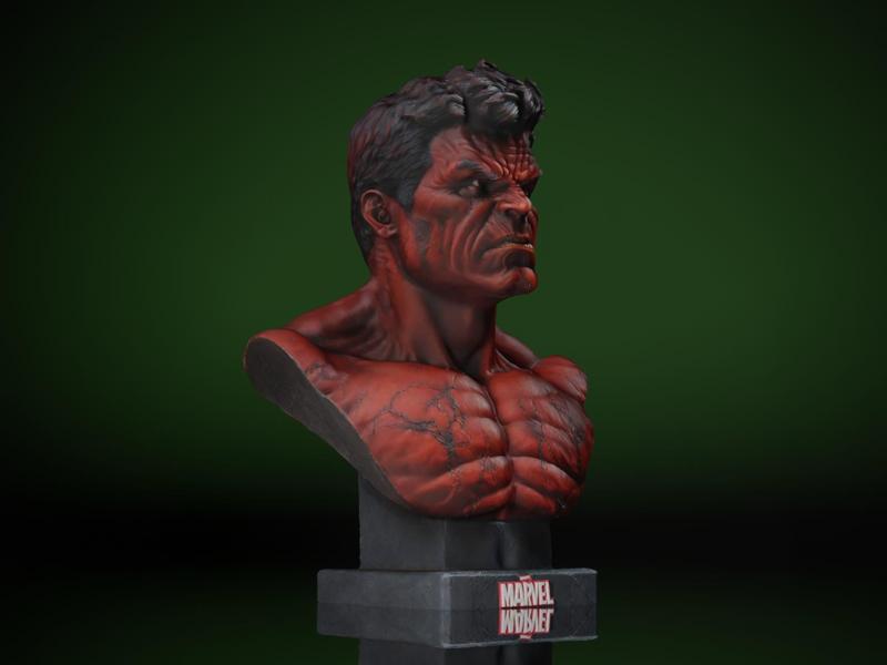 Red Hulk Marvel Bust
