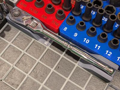 Gridfinity 1/2-Inch Ratchet Holder