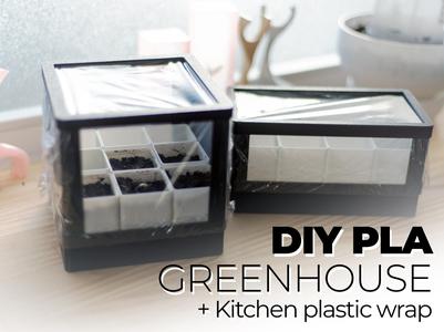 PLA + Plastic Wrap GREENHOUSE for Starting Trays