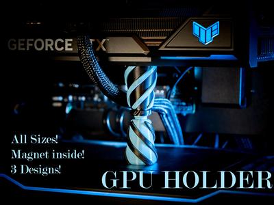 GPU Support 3 Designs + Magnet + Customizable