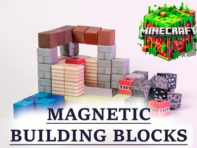 Small Magnetic Minecraft themed blocks