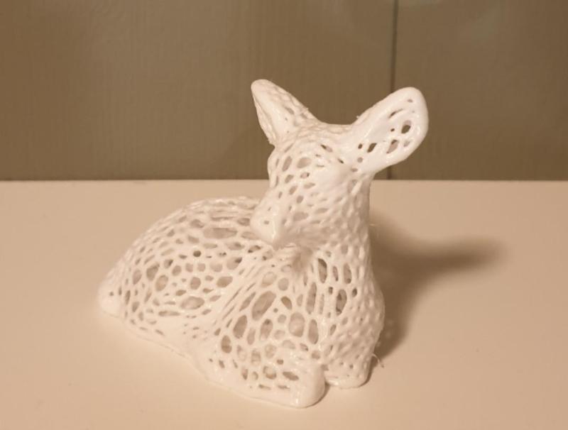Deer - doe laying - voronoi pattern