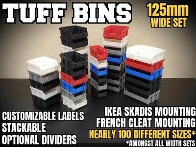 TUFF Bins - 125mm Wide Set