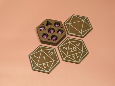 Polyhedral Dice Storage Gingerbread D20