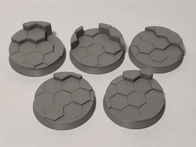 32mm Miniature Model Bases - Hexagon - Pack 1