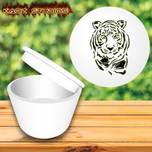 Customizable Dual Color Tiger Box with Lid 