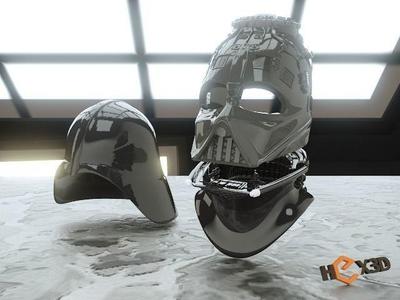 3D Printable Darth Vader Helmet - With Reveal Face Mask