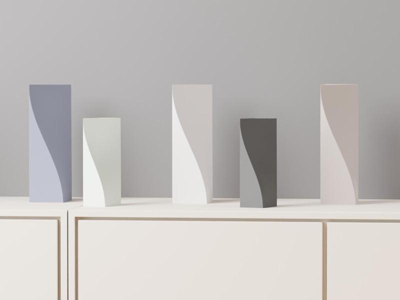 Minimalist Vase. Sculptural Dried Flower Vase