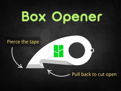 Practical Box Opener - Attachable to a keychain