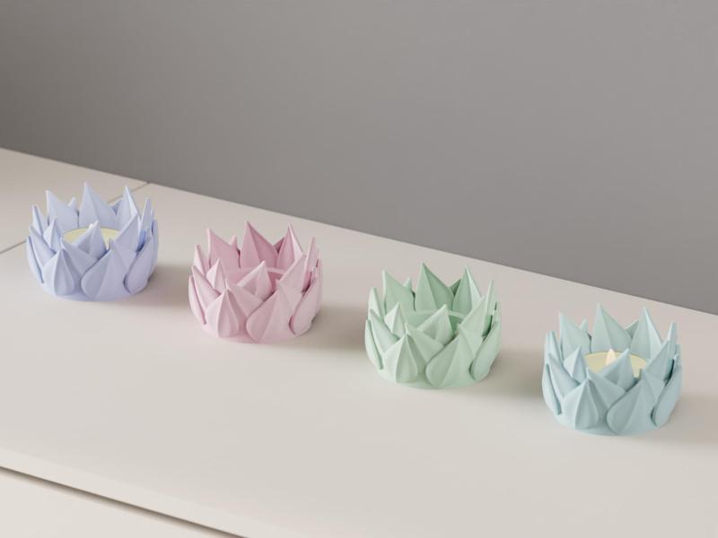 Flower Tealight Holder. Petal LED candle holder