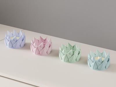 Flower Tealight Holder. Petal LED candle holder