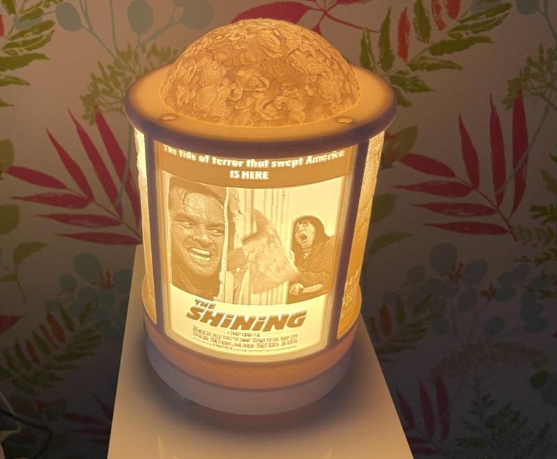 Motorized, rotating Lithophane Lamp-Movie posters