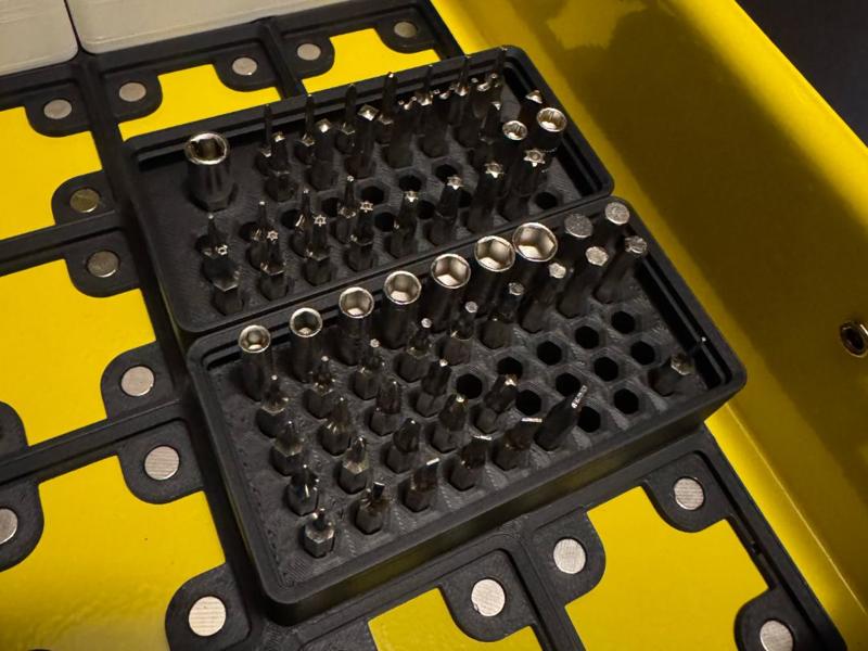 (Ifixit Pro Toolkit) 4mm Hex Bits Gridfinity Bins