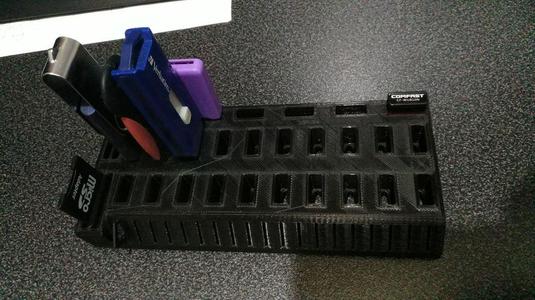 USB and SD card holder