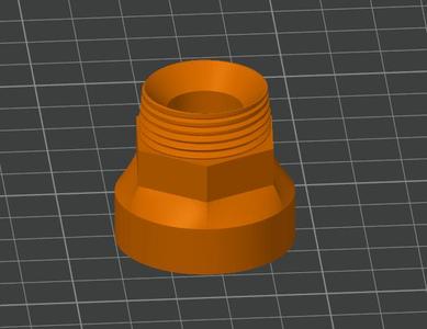 pipe 3/4" thread reduction to pet bottle