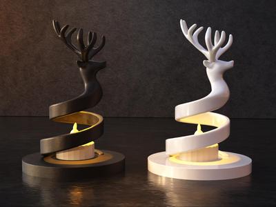 Spiral Elegance Reindeer
