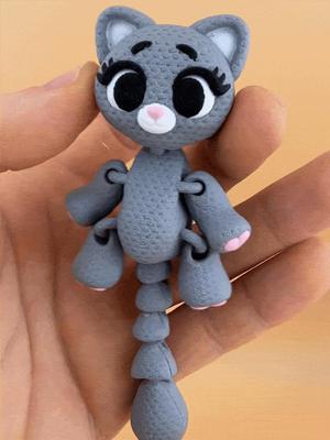 Cuddly Friends: Knitted Articulated Kitty!