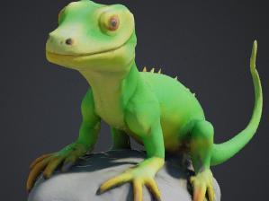 Lizard on a stand