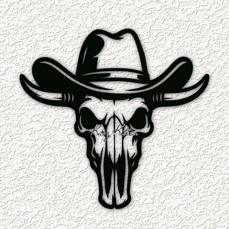 desert skull hat wall art home decor