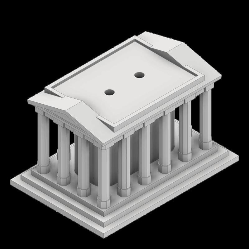 Greek Temple PC Feet