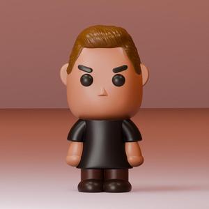 Blonde man miniature