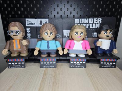 The Office Chunkables 4 Part Multicolor Backer