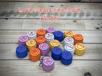 Love Heart Keychain Clicker