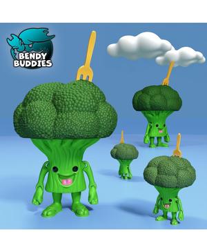 Broculus Cute Broccoli V1 / Vegetable Articulated / Print-in-Place Plant Creature / Clever Green