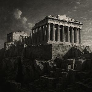 Hueforge Art Acropolis with the Parthenon