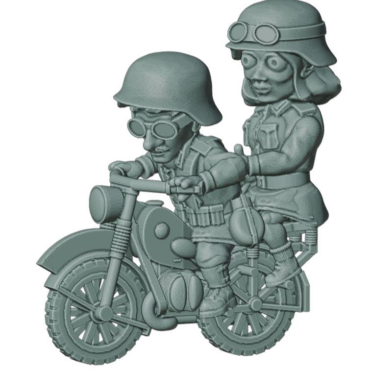 ToonKrieg German Motorcycle with Female