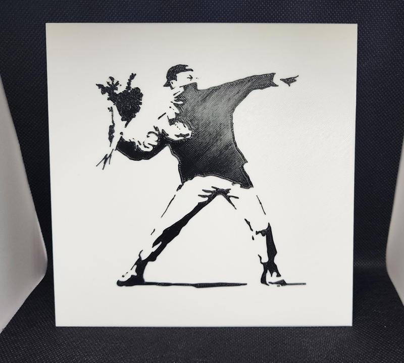 Banksy's Love is in the Air - 2 Color w/filament change (1 at a time)