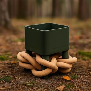 Rooted Geometry – Modern Planter with Organic Twist | Roots Collection