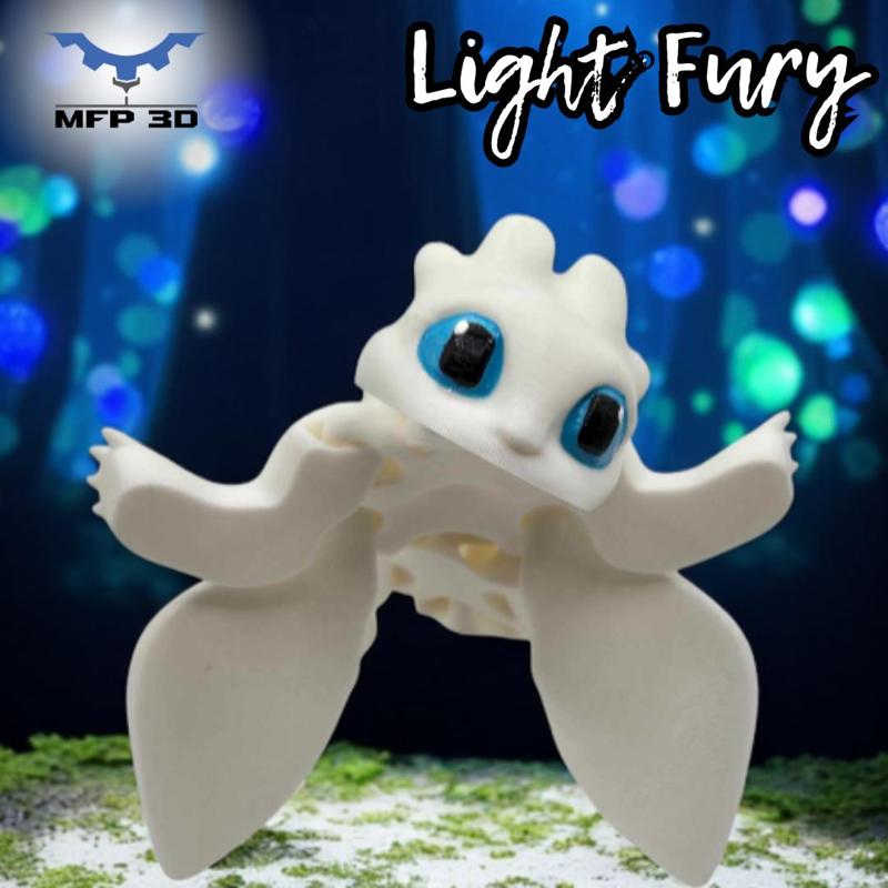 ARTICULATED LIGHT FURY MFP3D -NO SUPPORT - PRINT IN PLACE - STL - 3MF - SENSORY TOY-FIDGET