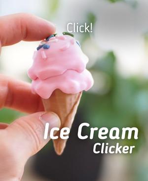 Ludo Ice Cream Clicker - 3d printed Fidget ice cream cone