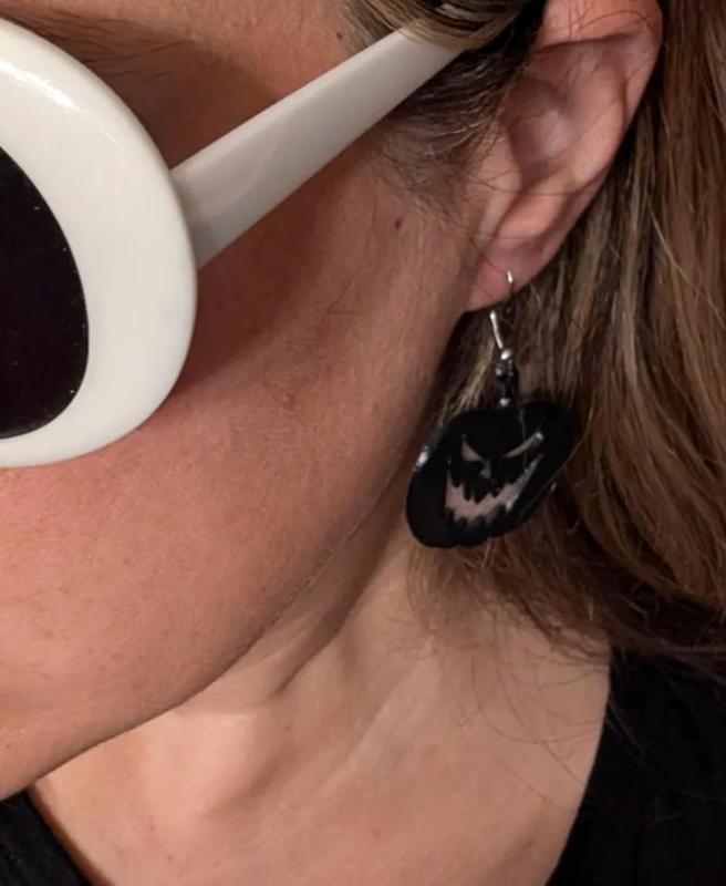 What's Up, Jack? Spooky Glow Effect Earrings - Halloween jewelry, art, spooky accessories