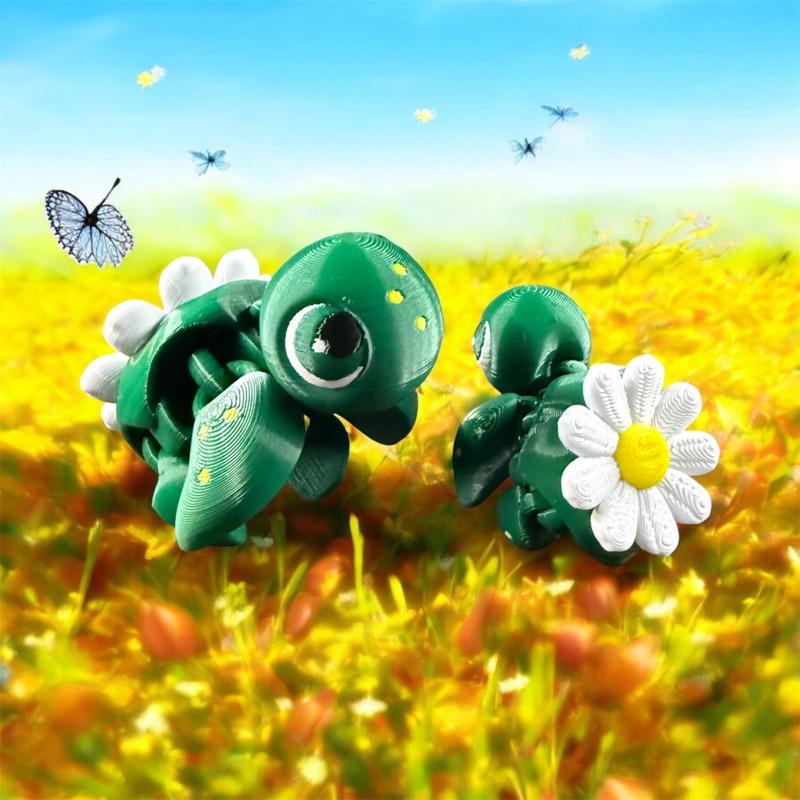 Daisy Baby Turtle Articulated Flexi -Keychain Version Included