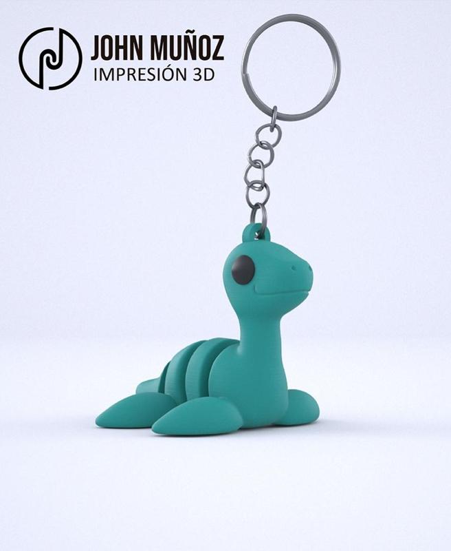 Nessie articulated keychain figure