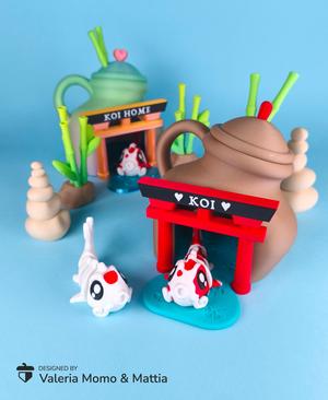Diorama for Cute Flexi Animals, Koi Carp Edition