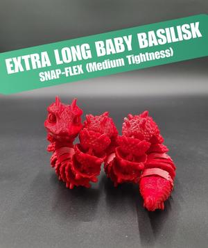 Baby Basilisk (Extra Long) - Articulated Snap-Flex Fidget (Medium Tightness Joints)
