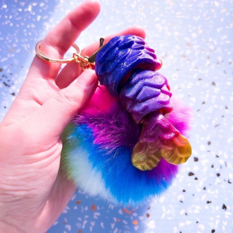 Merbunny Tail Keychain